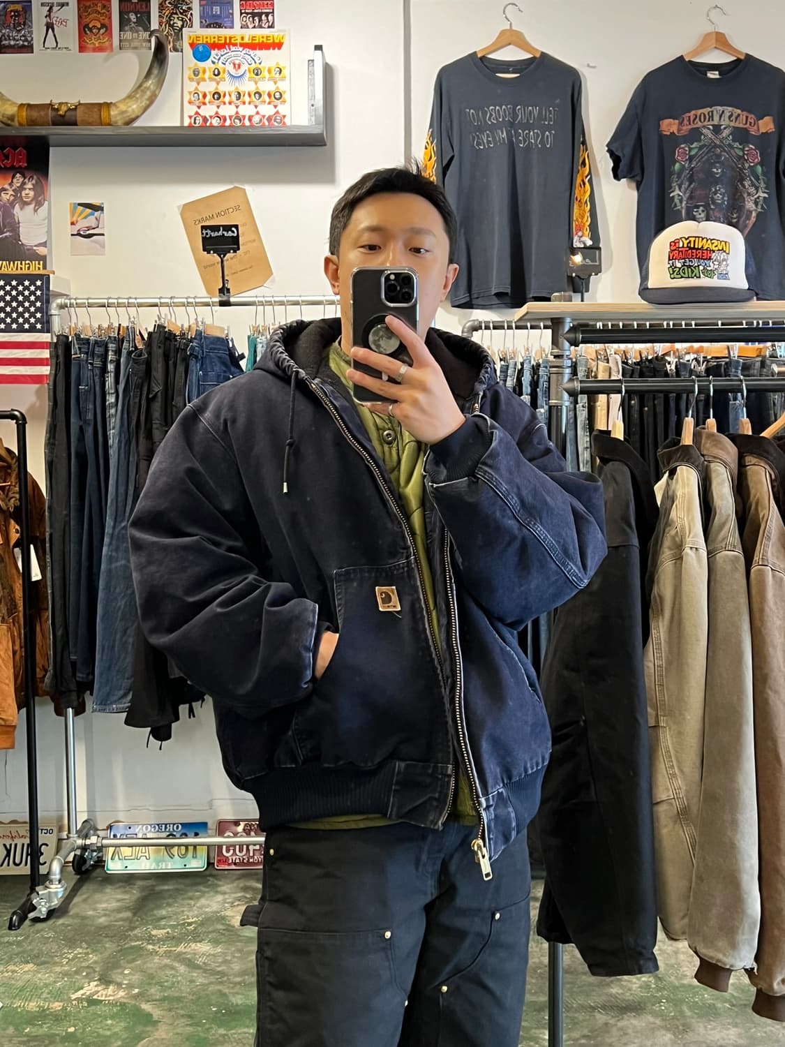 [2XL] 빈티지 칼하트 액티브 자켓 J130 후드 덕 워크자켓 상품이미지3