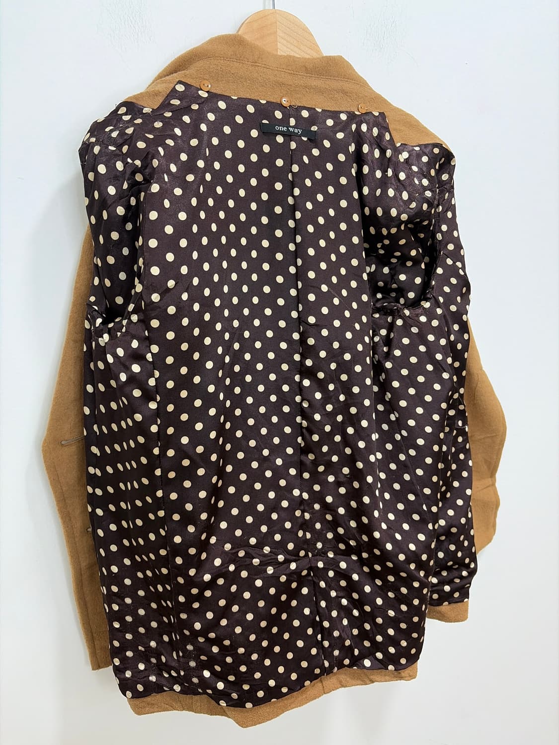 일본 빈티지 one way 모리걸 더블 버튼 카라 숏코트 상품이미지8