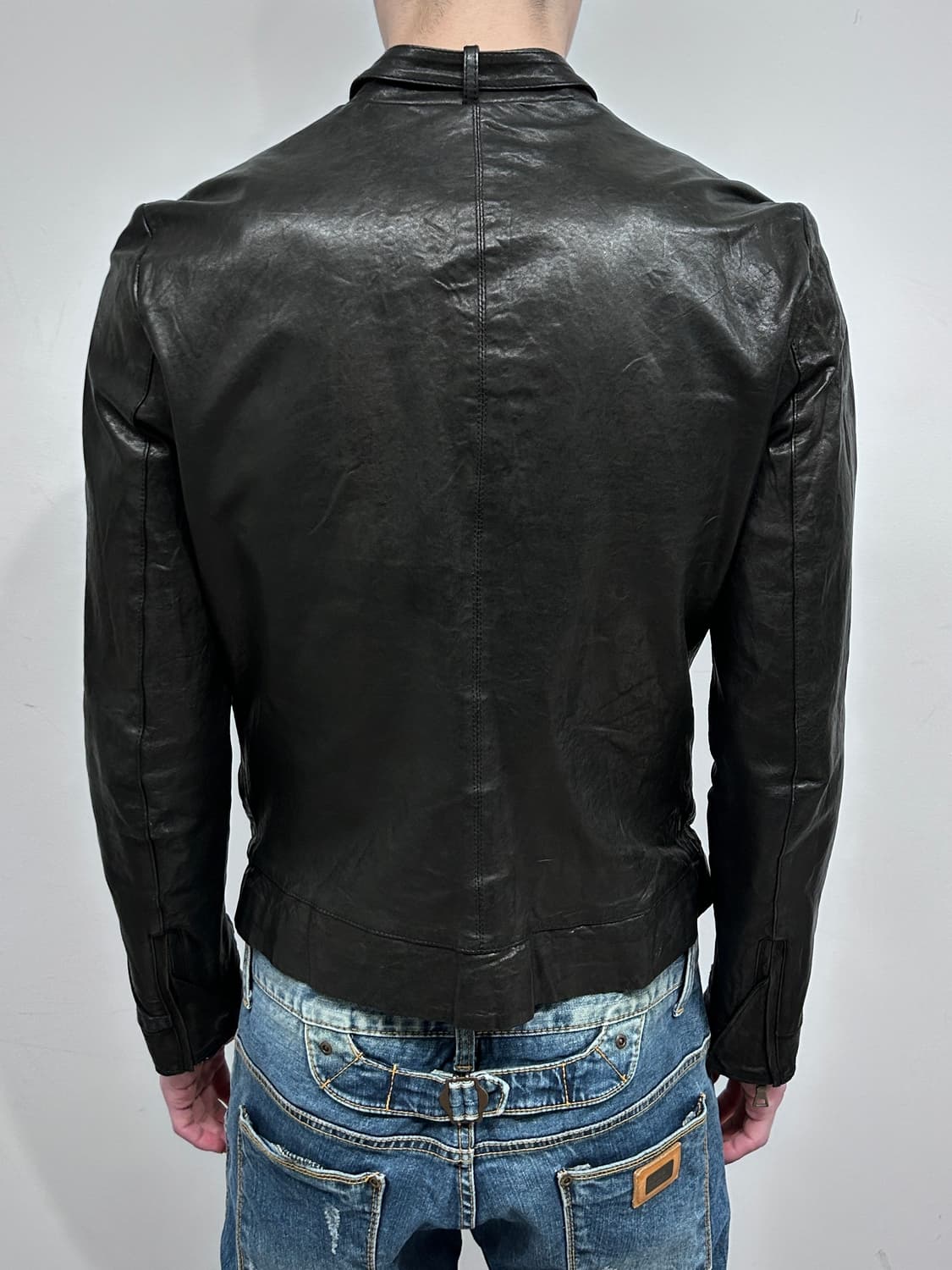 멀티 포켓 이탈리안 램스킨 레더 자켓 상품이미지3