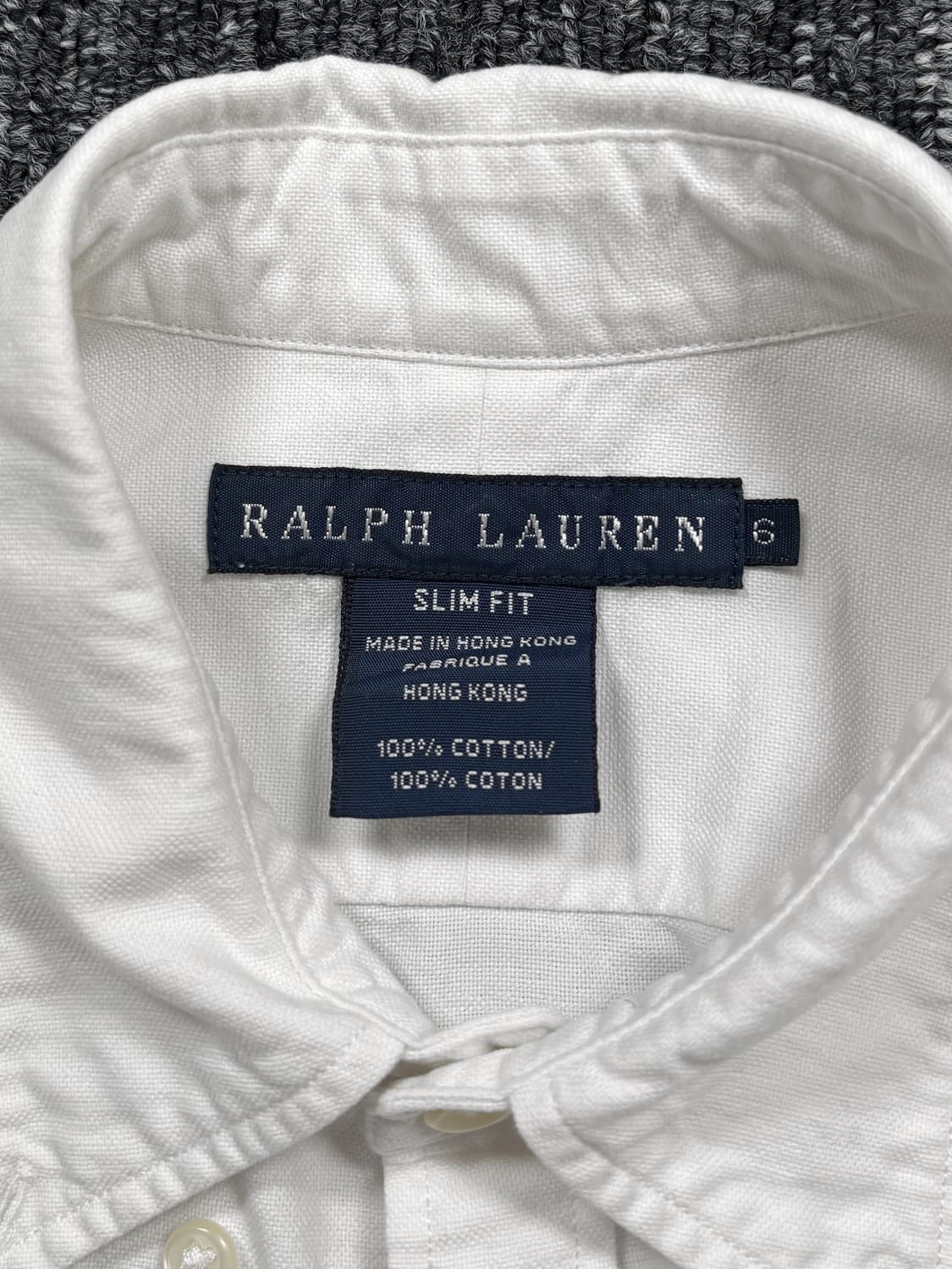 폴로 슬림핏 화이트 셔츠 상품이미지5