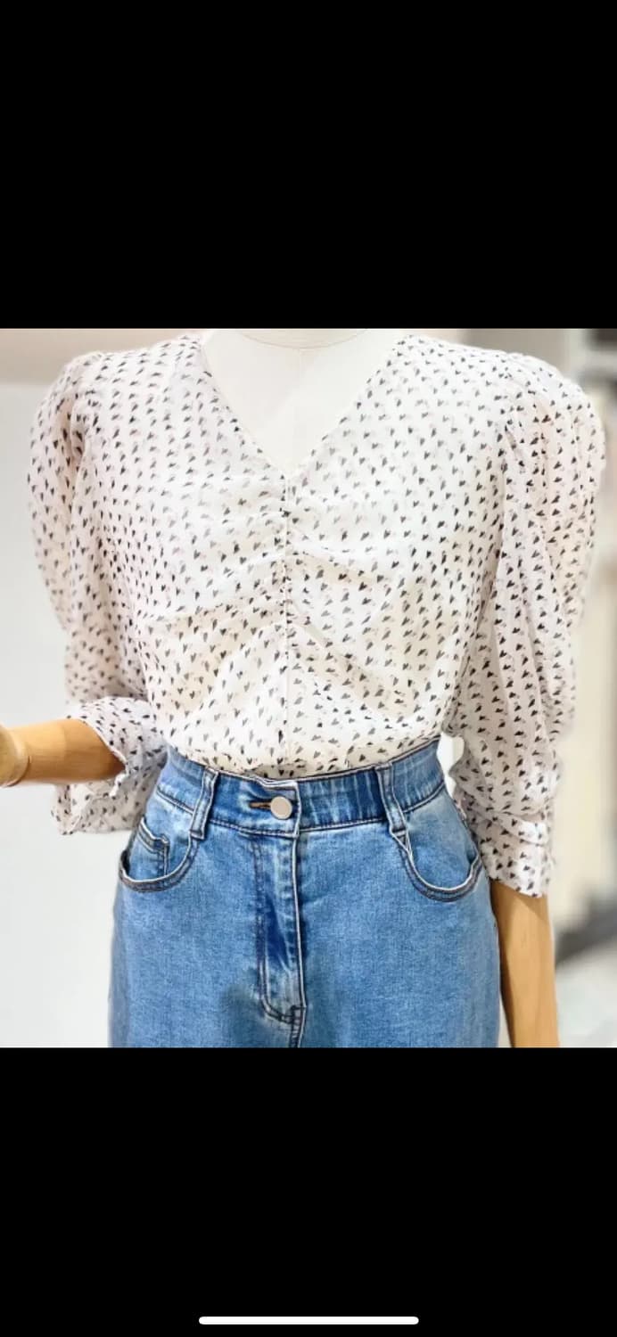 잇미샤 프린트 셔링 블라우스(ITM8YBL940) 상품이미지5