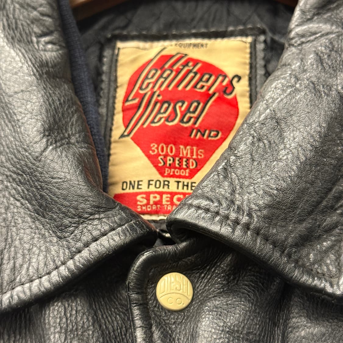 90s 디젤 레더스 레이싱 아카이브 엠브로이드 레더 블루종 N859 상품이미지6