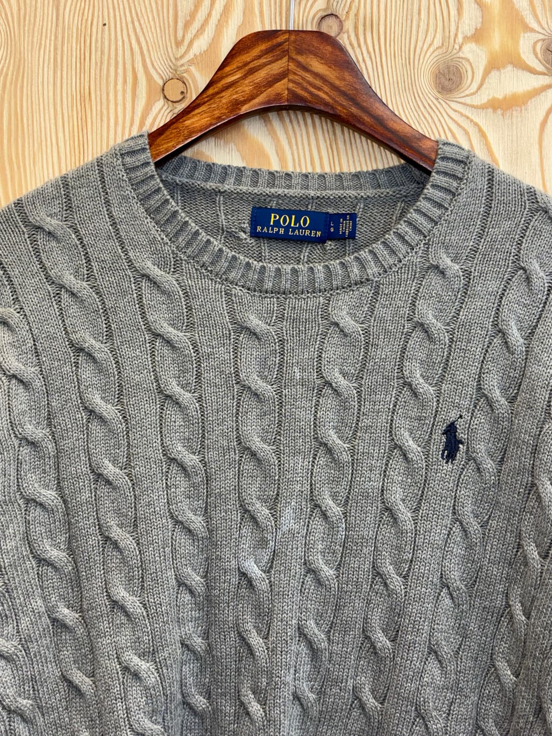 폴로 랄프로렌 케이블 니트 그레이 상품이미지2