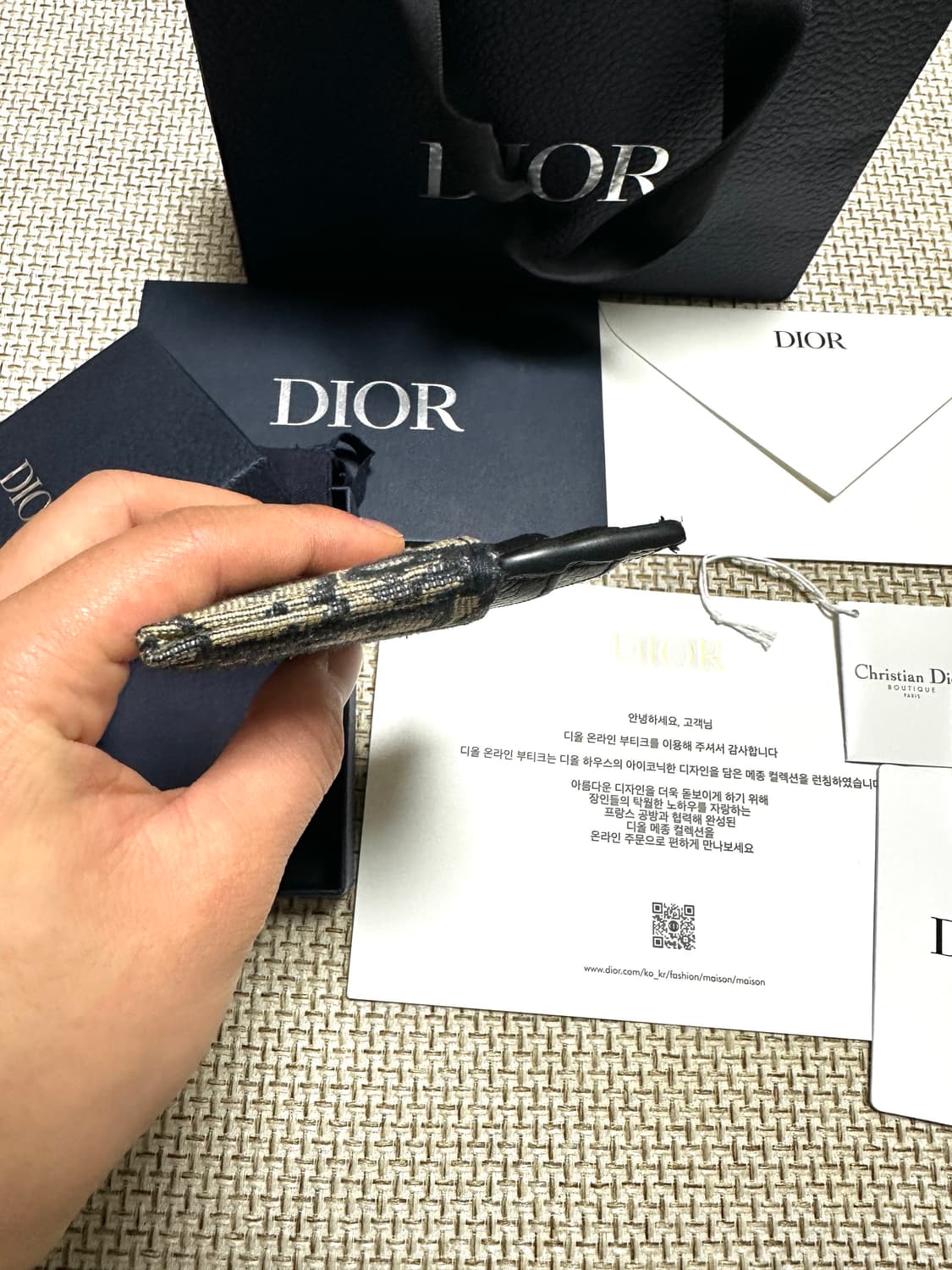 [미사용/새상품] 25ss 디올 오블리크 카드지갑 상품이미지6