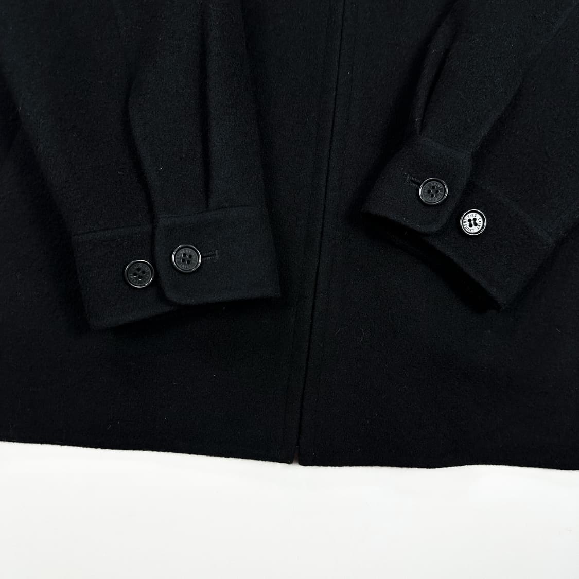 90s YSL 입생로랑 올드 아카이브 하프 울 코트 블랙 M 상품이미지3