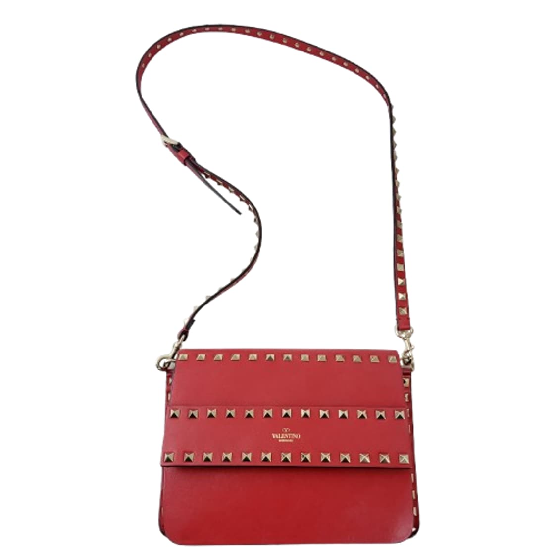 정품 발렌티노 락스터드 레드 크로스백 상품이미지1