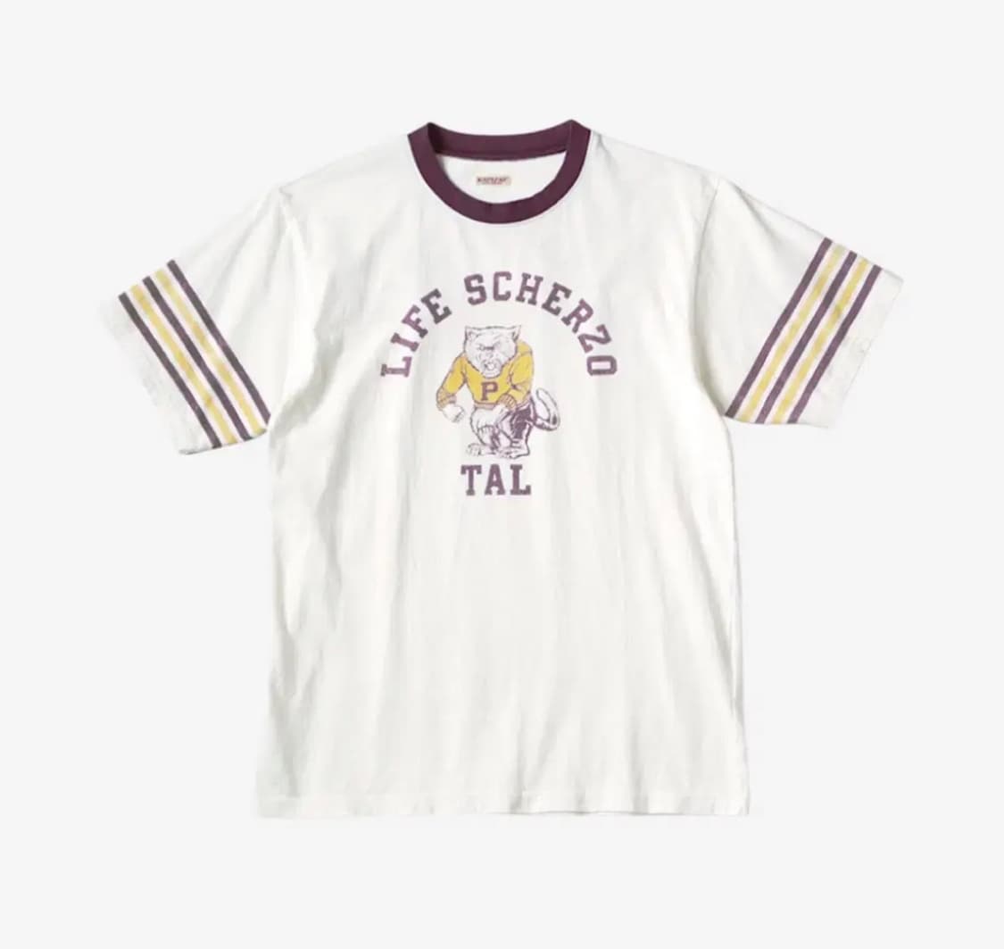 캐피탈 20 텐지쿠 링거 티셔츠 컬리지 캣 피탈 Pt 화이트 2사이즈 상품이미지1