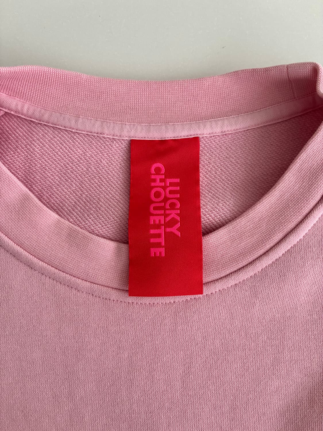 M) 럭키슈에뜨 오버핏 맨투맨 핑크 상품이미지6