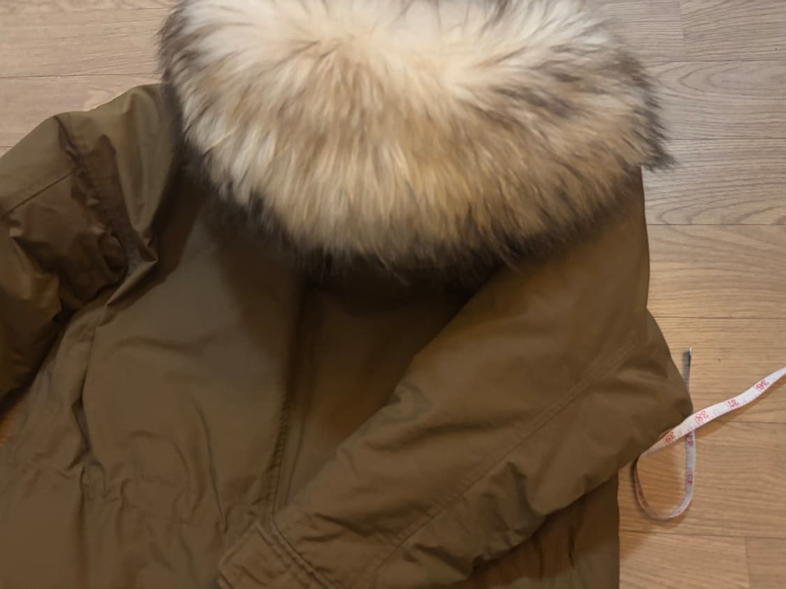 새상품급 코오롱 하이라인 구스다운 야상 롱패딩 85(90가능) 상품이미지5