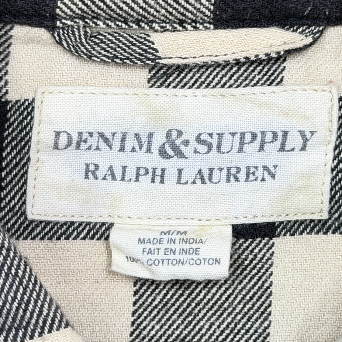 데님앤서플라이 랄프로렌 플란넬 체크 셔츠 남방 M 상품이미지4