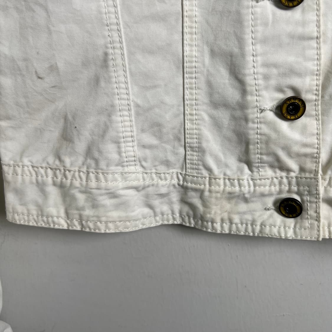 아르마니 진스 화이트 데님 트러커 자켓 40 상품이미지9
