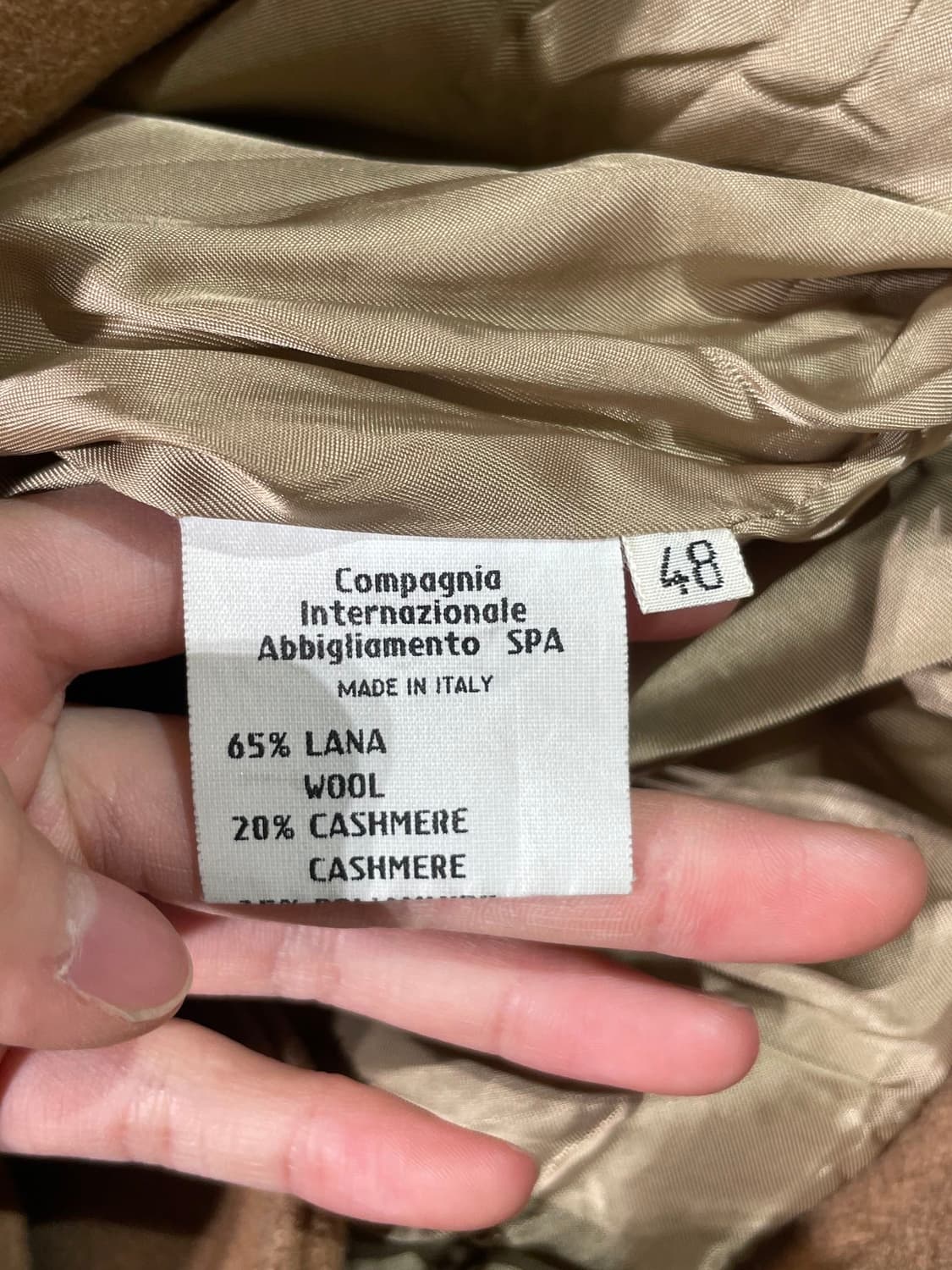 발렌티노 스포츠 베이지 금장 버튼 울 캐시미어 자켓 상품이미지8