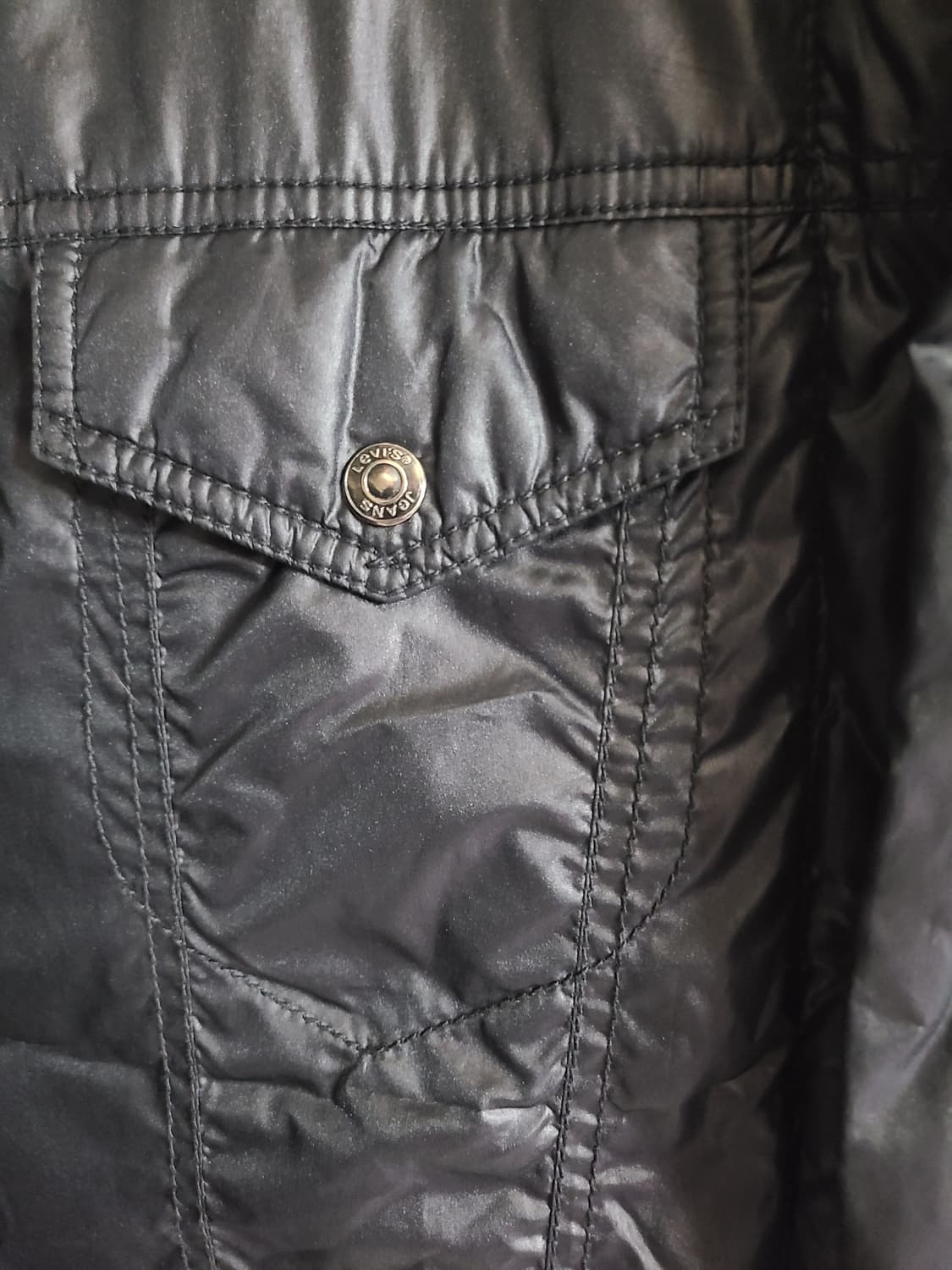 리바이스 블랙 패딩 셔킷(라지) 상품이미지4