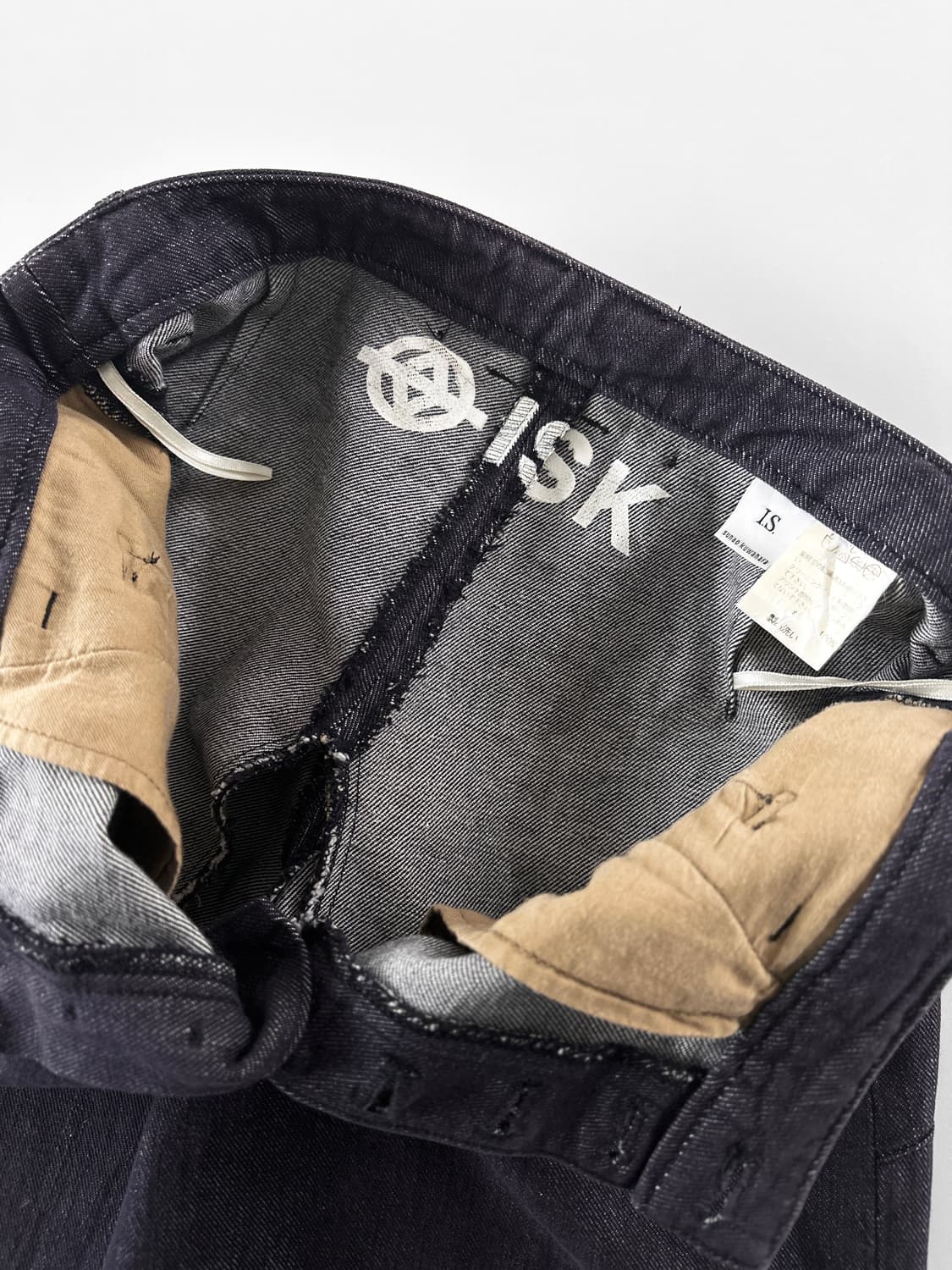 (Rare) 90s I.S 스나오 쿠와하라 버튼 데님 세일러 와이드 팬츠 상품이미지6