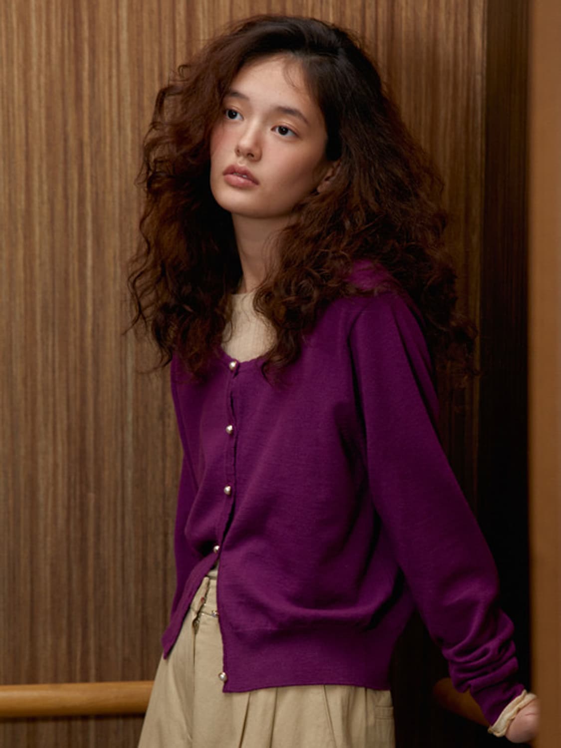 SIENNE 시엔느 세실 가디건 퍼플  상품이미지6