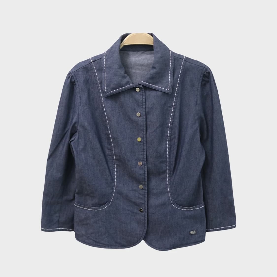 꾸레쥬 린넨혼방 데님 자켓 66195 상품이미지1