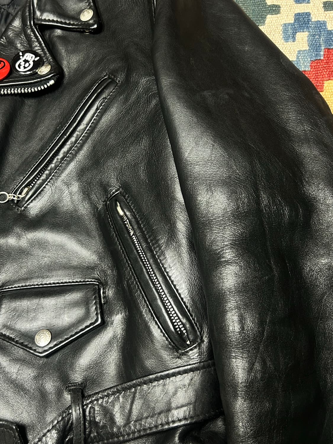 쇼트 퍼펙토 618 가죽자켓 40사이즈 상품이미지4