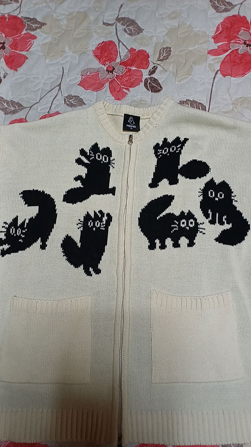 모즈모즈 오버핏니트집업 105 여성99 가슴65 기장67 상품이미지4