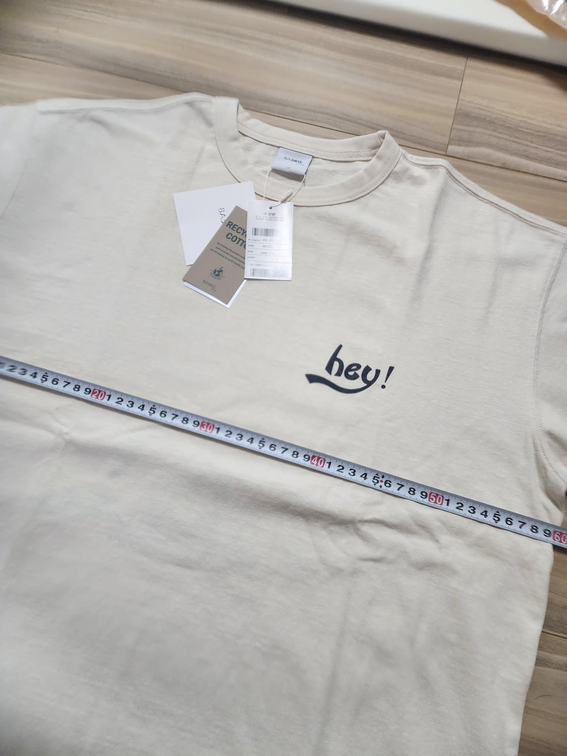 지이크뒷판프린팅반팔티셔츠베이지 상품이미지6