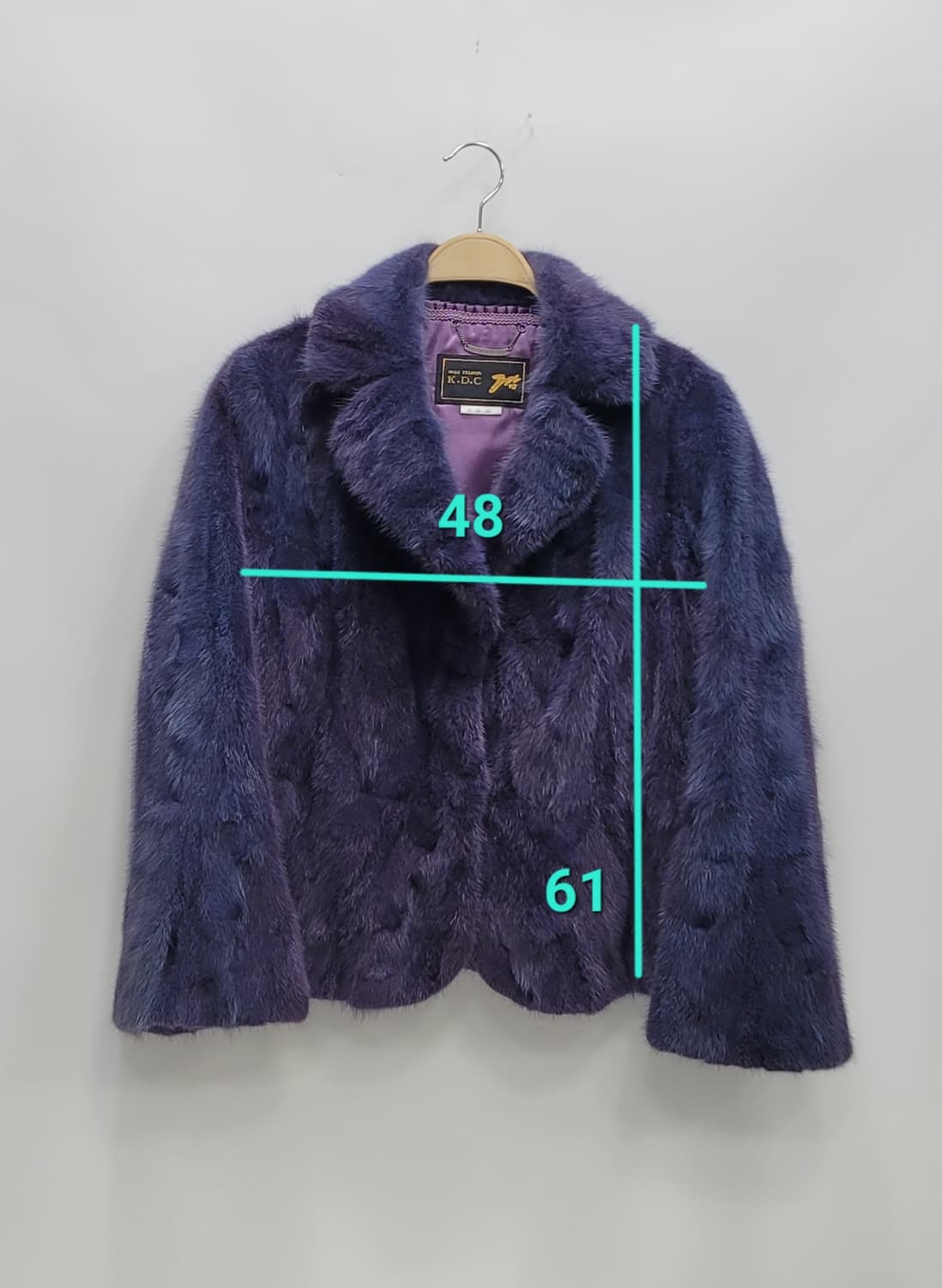 K.D.C 밍크 숏 코트 / 여 91-99-160 투톤퍼플
 상품이미지10