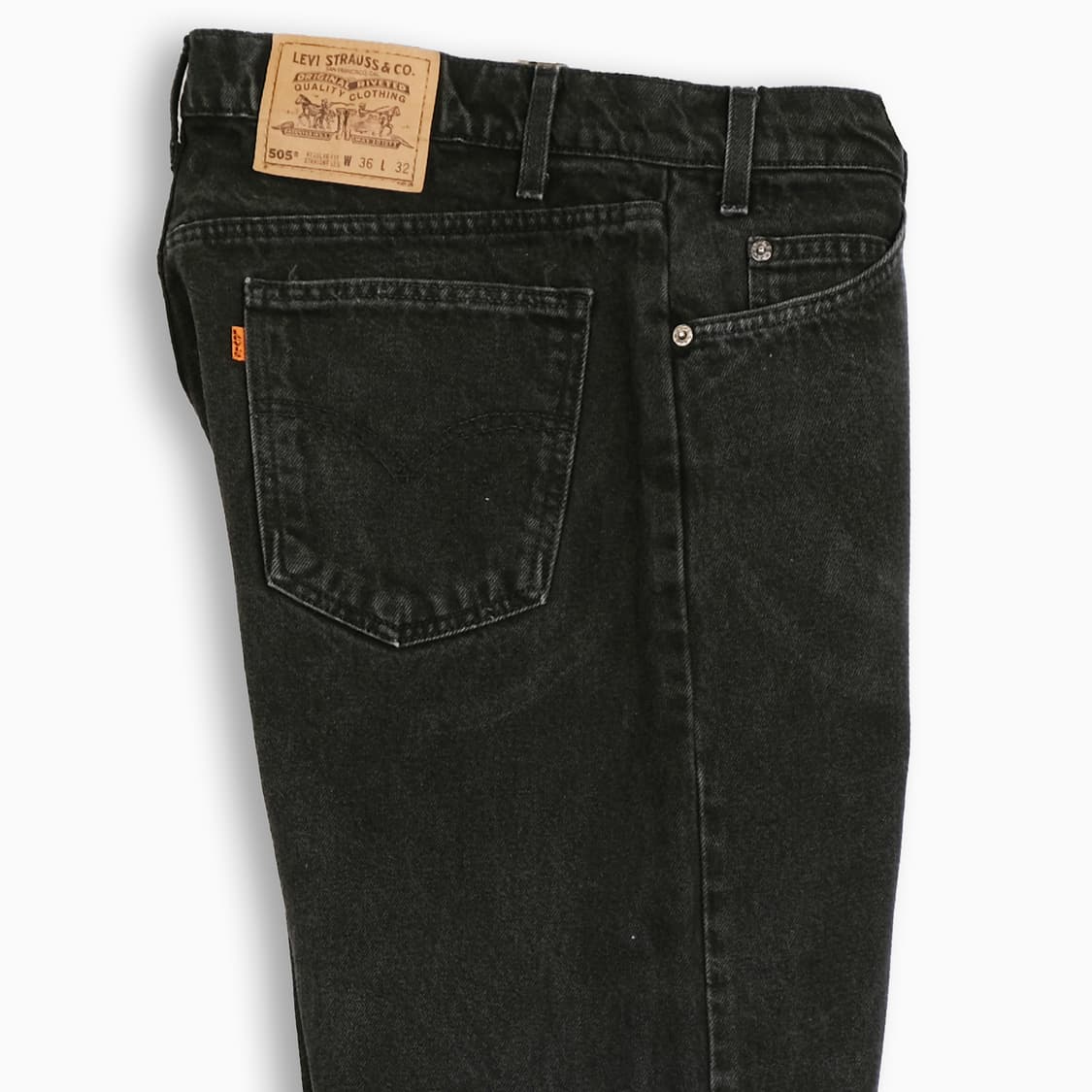 리바이스 505 오렌지탭 흑청 블랙진 90s USA OR50536182 상품이미지5