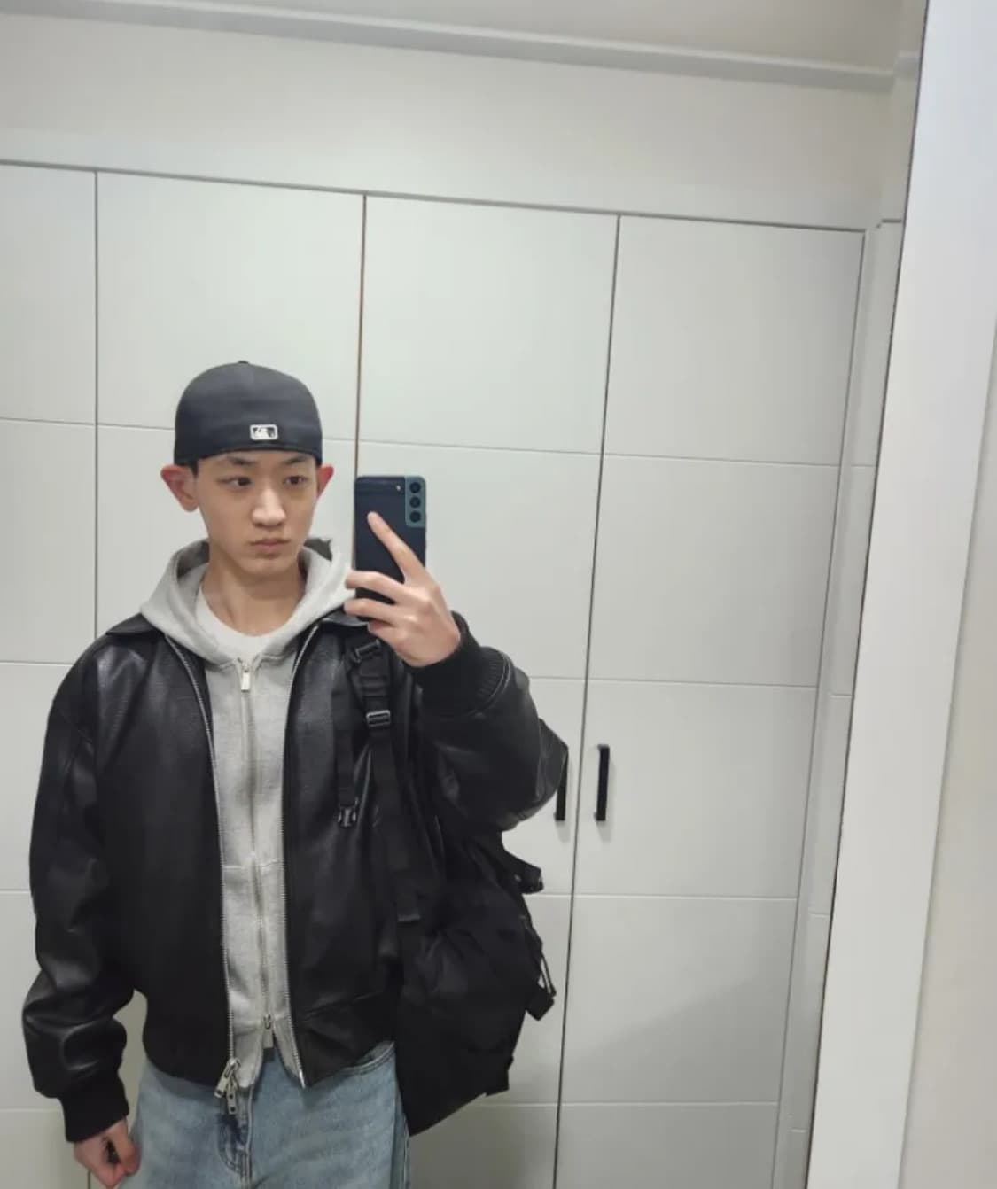 도프제이슨 오버사이즈 팬텀 레더 자켓 BLACK 상품이미지3