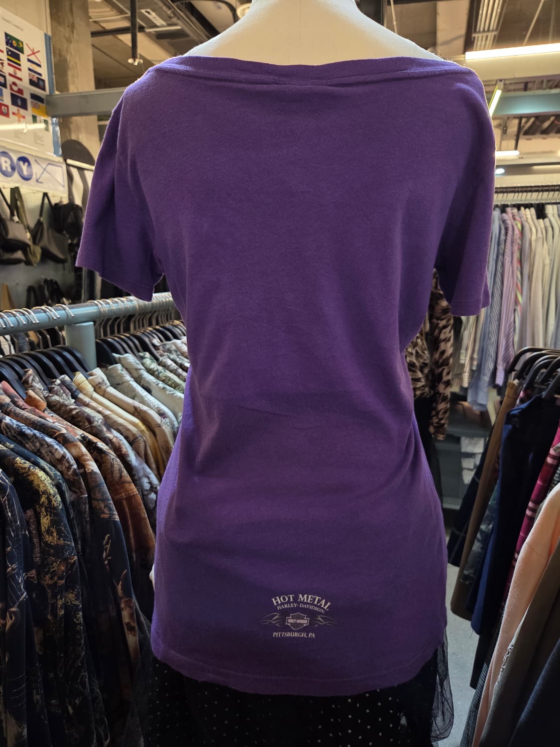 할리데이비슨 퍼플 반팔티 상품이미지5