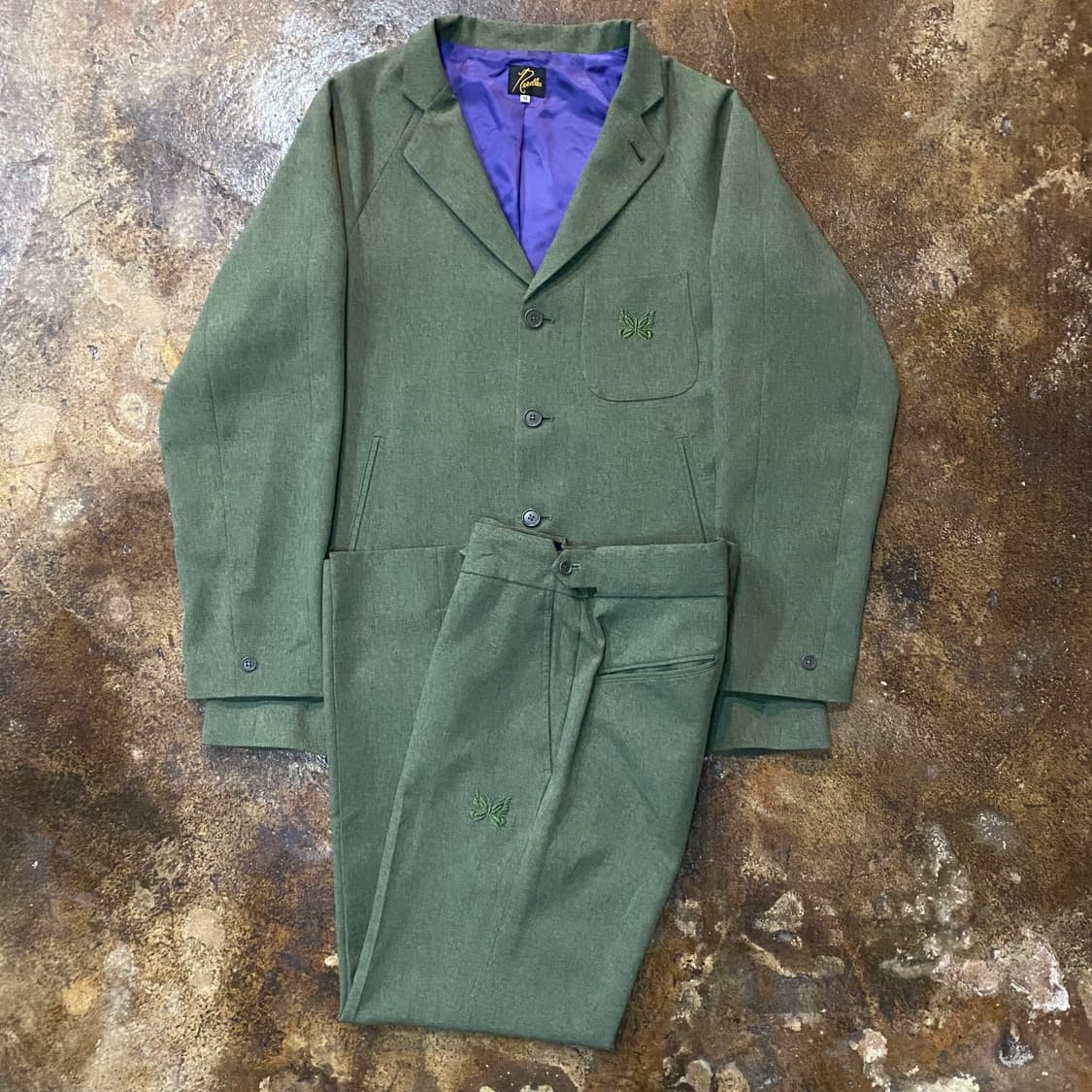 (M) 니들스 올리브 그린 셋업 수트 상품이미지1