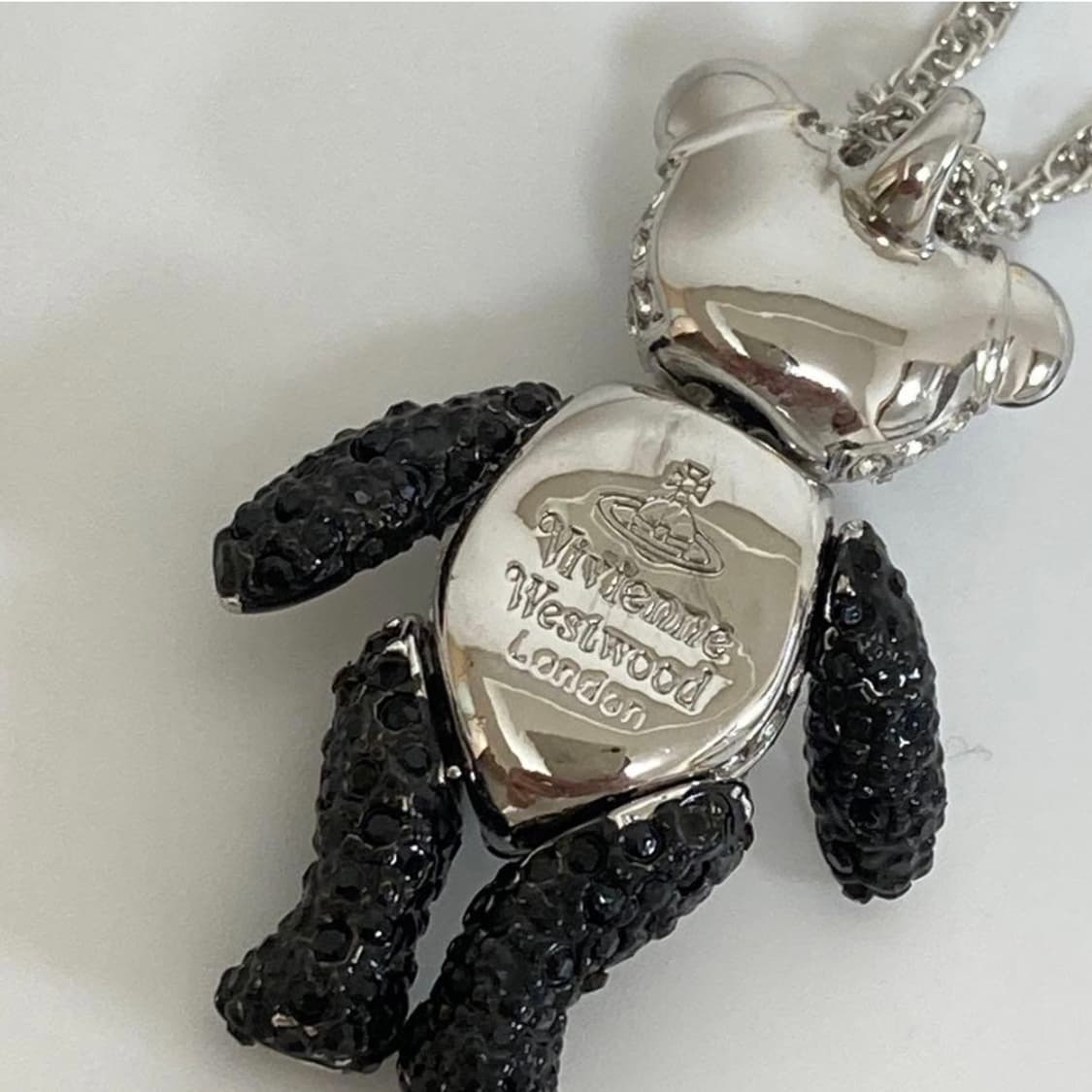 비비안웨스트우드 크리스탈 테디베어 orb체인 펜던트 목걸이(새상품) 상품이미지3