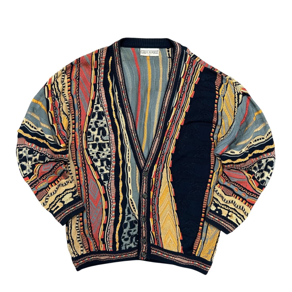 호주 빈티지 케이블 니트 가디건(L) 상품이미지1