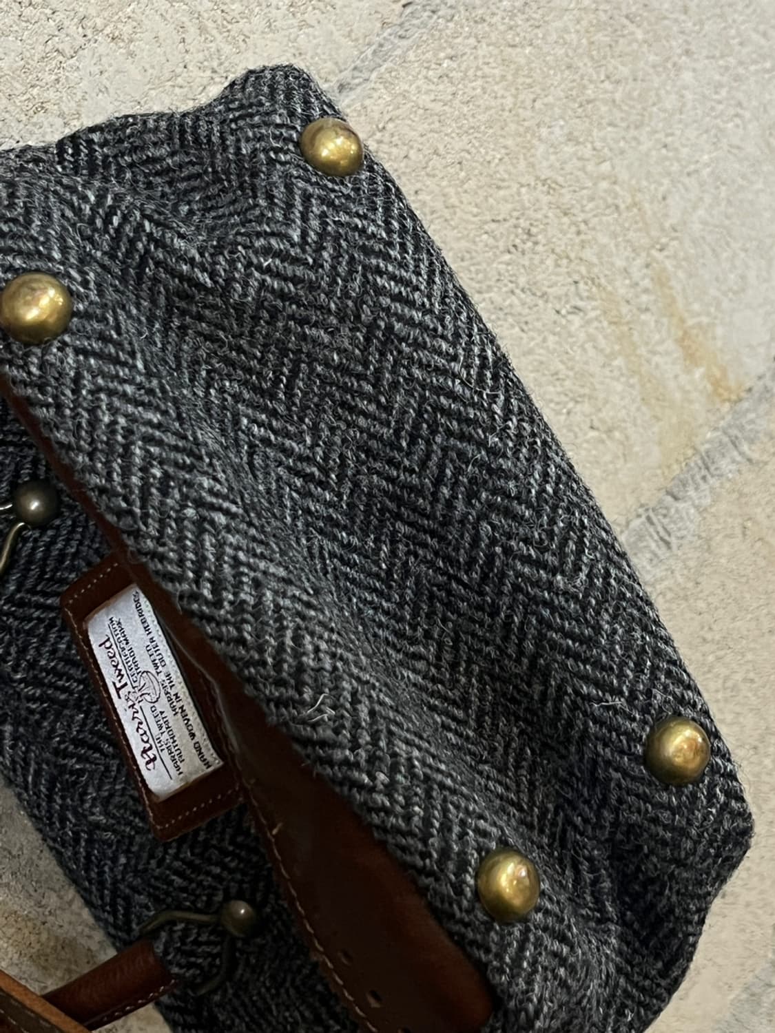 해리스 트위드 헤링본 미니 보스턴 백 상품이미지5