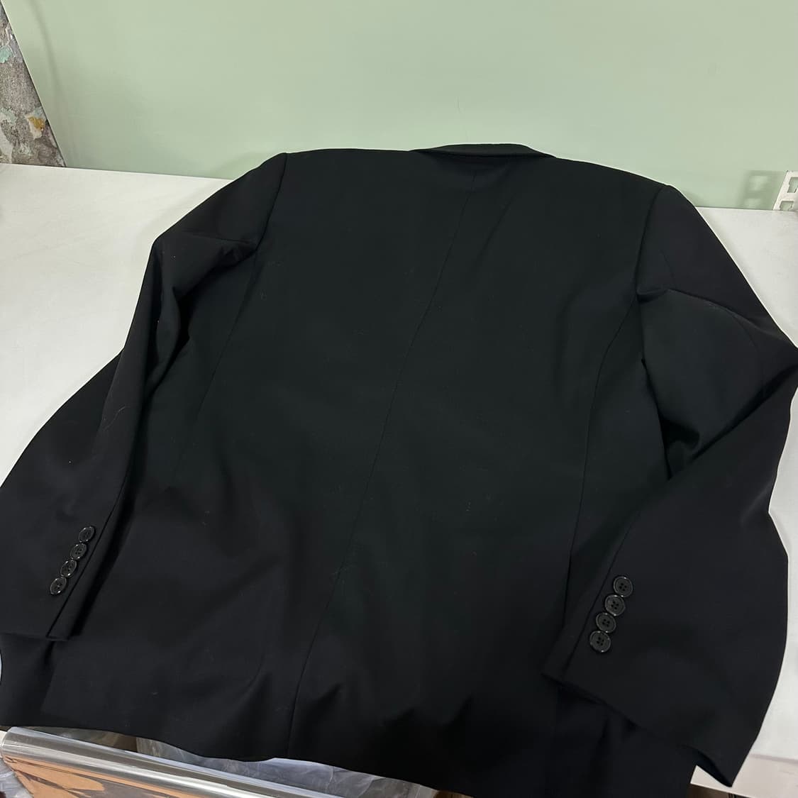 L 105 지오지아 기본핏 블랙 울 싱글 블레이져 상품이미지5