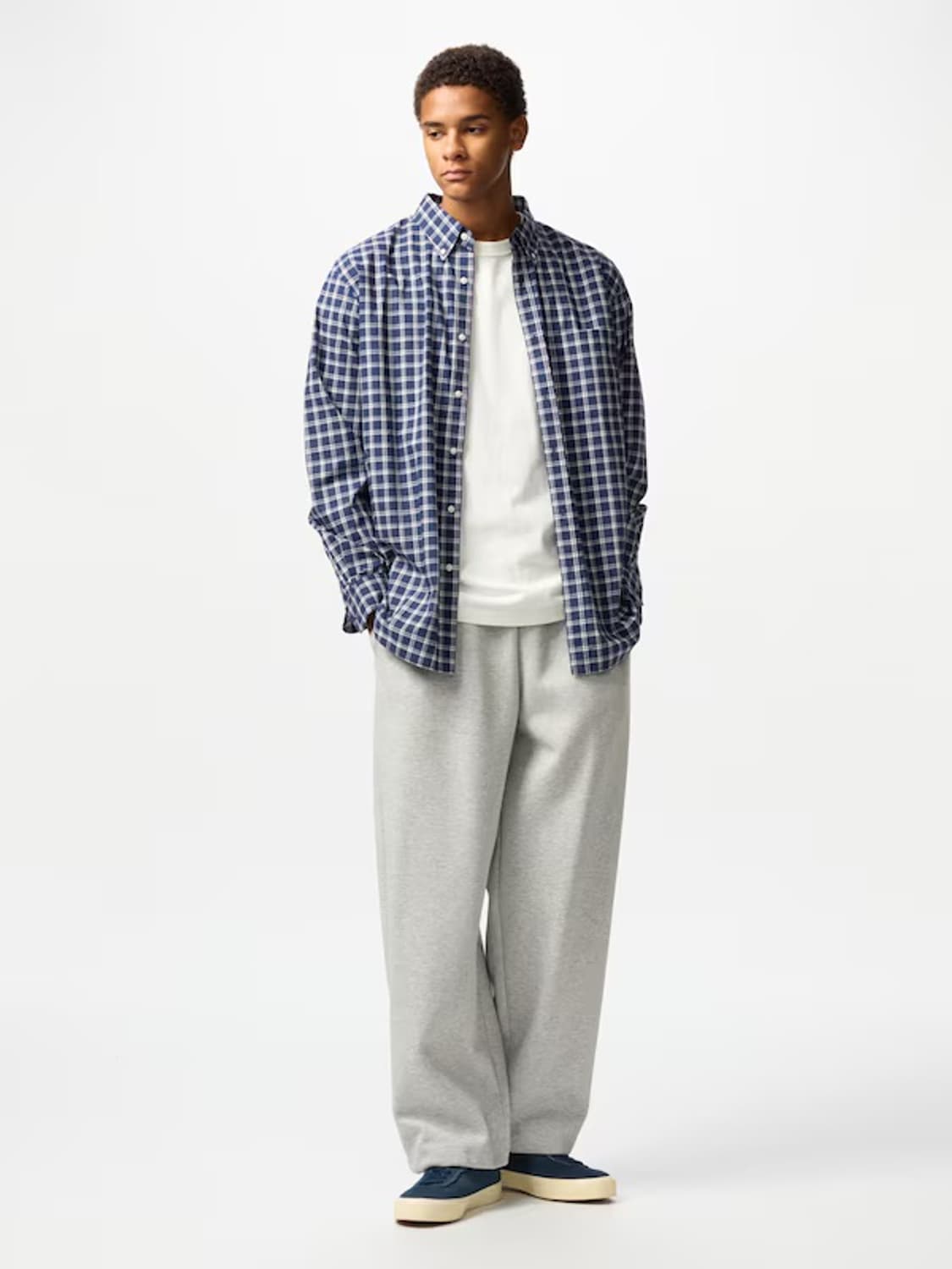 유니클로 브로드클로스(Broadclothes) 체크 셔츠 상품이미지2