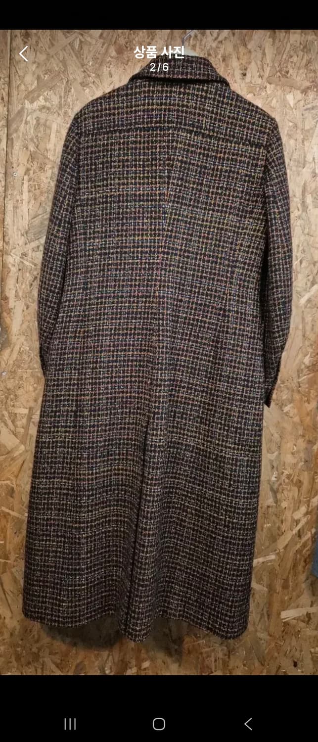 [정품] 한섬 TIME 타임 트위드 롱코트 울100% F사이즈  상품이미지3