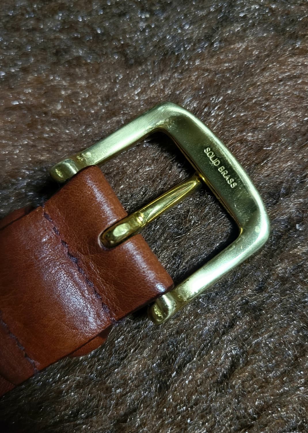 폴로 랄프로렌 남성용 다크 브라운 가죽벨트 상품이미지5