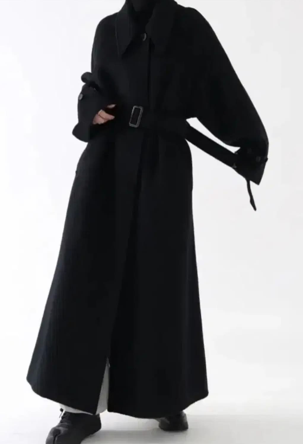 트리밍버드 트라움 롱코트 블랙 상품이미지1