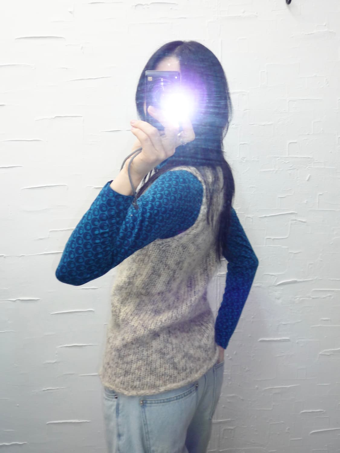 Ivory knit vest 상품이미지3