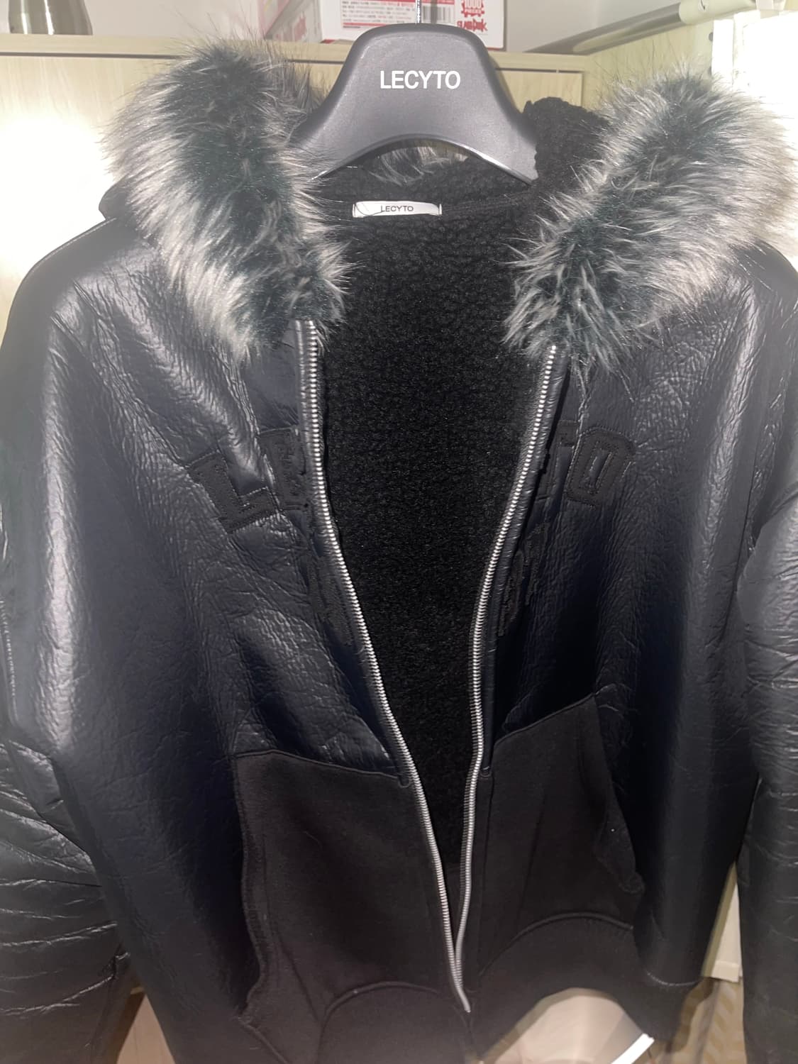 Lecyto 퍼 후드 집업 상품이미지3