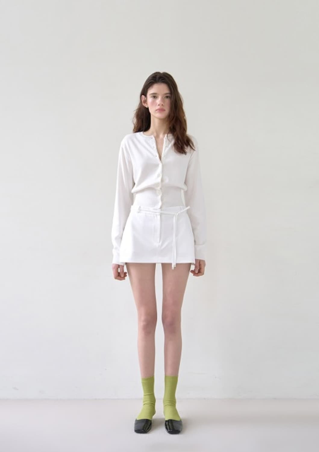 오디에스 ODS  MONA 미니 스커트 화이트 상품이미지1