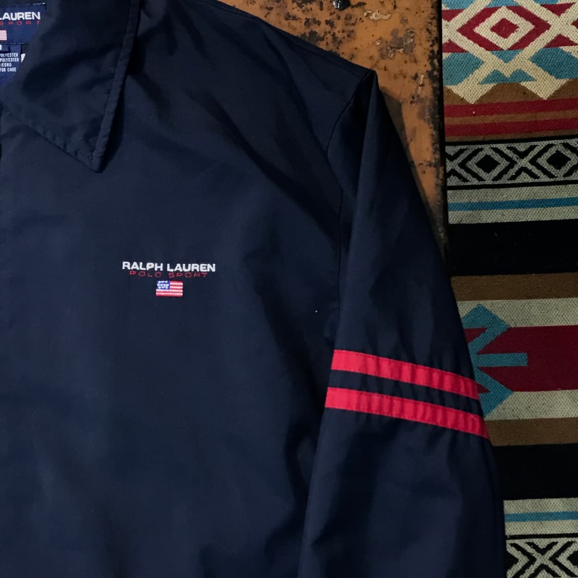 폴로 스포츠 네이비 윈드브레이커 블루종 자켓 남성 105 110 사이즈 상품이미지4