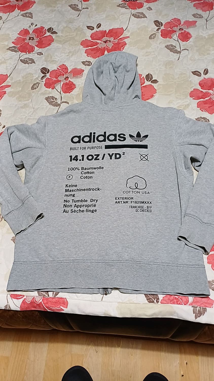 아디다스 오버핏 후드집업 110 가슴63 기장72 상품이미지5