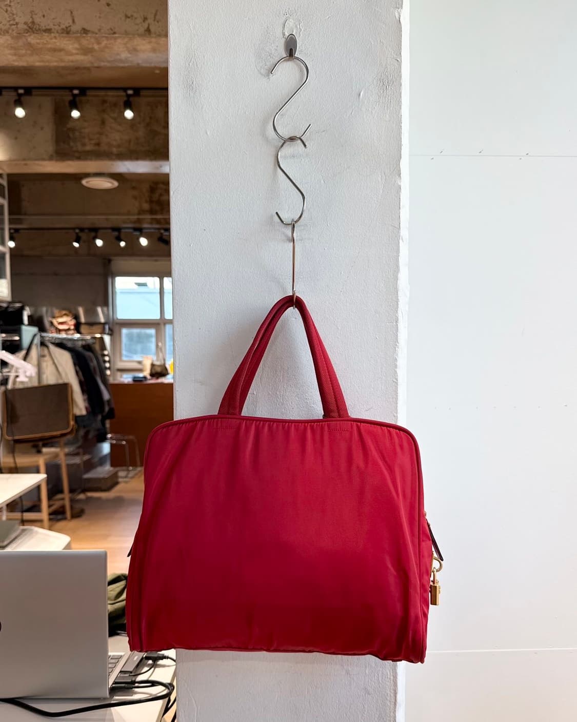 프라다 레드 리나일론 토트백 상품이미지5