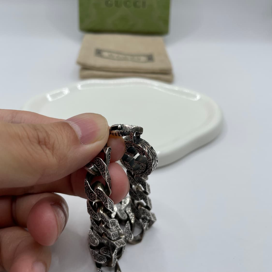 구찌 팔찌 18호 인터로킹G 체인 브레이슬릿 상품이미지4