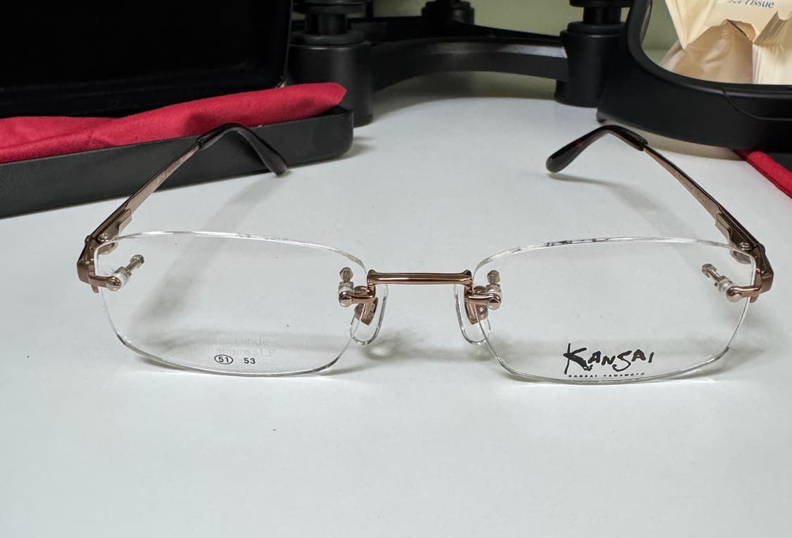 Kansai yamamoto 무테 안경 긱시크 상품이미지2