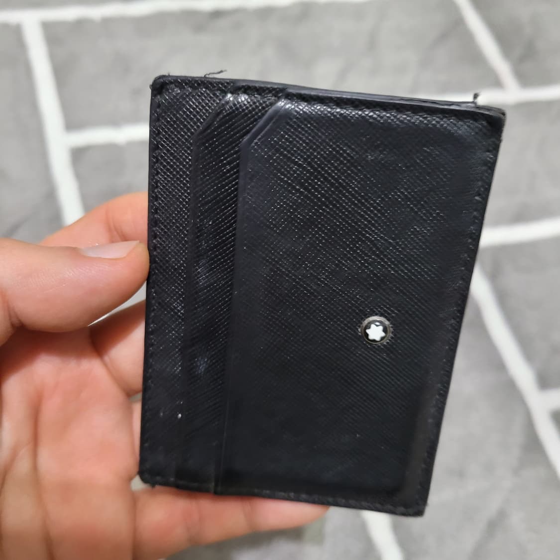 정품 몽블랑 블랙 색상 카드지갑 상품이미지2