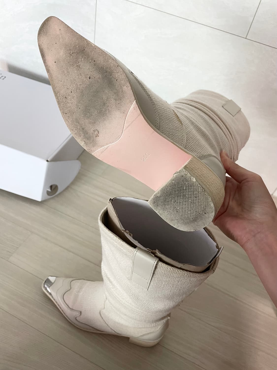 마뗑킴 린넨 웨스턴부츠 230 상품이미지5