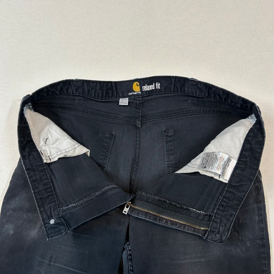 38inch) 칼하트 블랙 카펜터 워크팬츠 릴렉스핏 상품이미지7