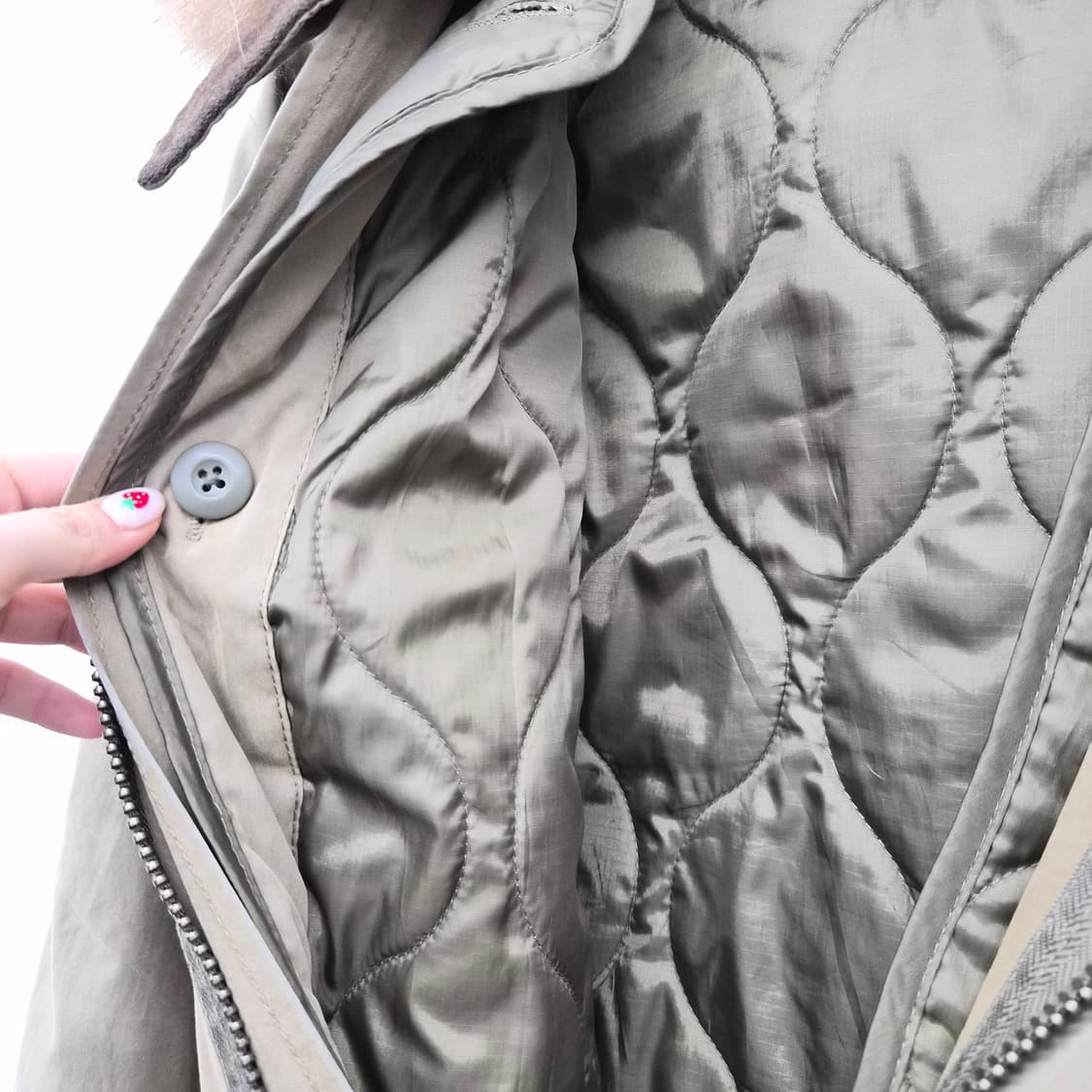 아비렉스 카키색 퍼 후드 야상 코드 남성 M 상품이미지10