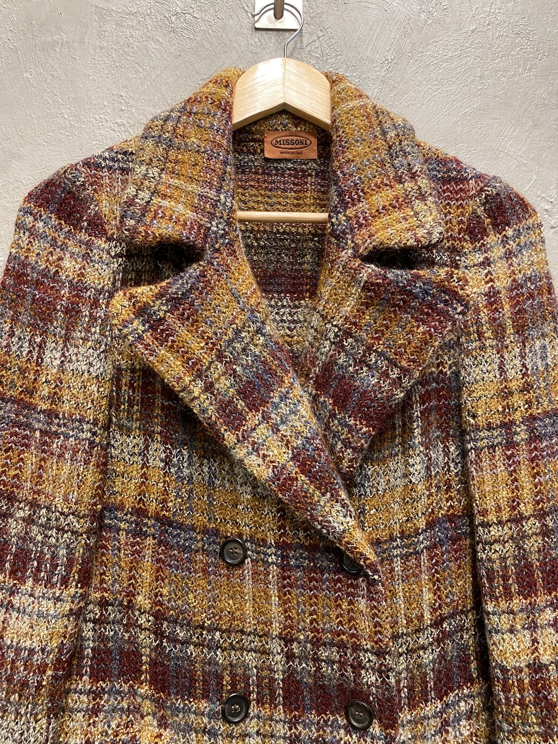 [42] 90s Missoni 미쏘니 울 체크 더블 자켓 상품이미지3