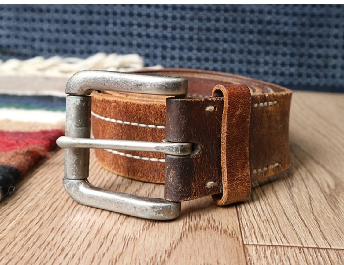 
일본 빈티지 튼튼한 아메카지 가죽 벨트 28-31 상품이미지2